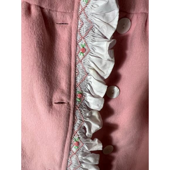 Pink Ruffle-Trim Girls' Coat Jacket - Picture 3 of 6
